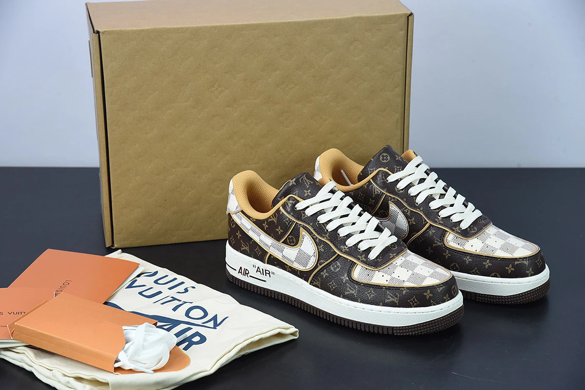 Fit Sporting Goods Sales Store -Fit Sporting Goods Sales Store 2022 L x Nike Air Force 1 Brown White On Sale