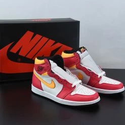 Fit Sporting Goods Air Jordan 1 High OG Light Fusion Red/White-Laser Orange-Black
