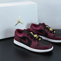 Fit Sporting Goods 2021 Air Jordan 1 Low Maroon Black DB6491-600