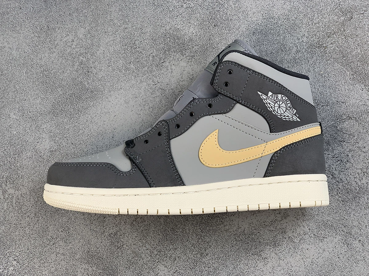 Fit Sporting Goods Air Jordan 1 Mid Light Grey/Dark Grey BQ6472-020 4 Fit Sporting Goods Air Jordan 1 Mid Light Grey/Dark Grey BQ6472-020 - Image 2