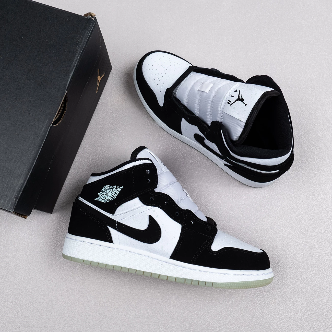 Fit Sporting Goods Air Jordan 1 Mid SE GS “Panda” White/Black-Teal Tint BQ6931-103 8 Fit Sporting Goods Air Jordan 1 Mid SE GS “Panda” White/Black-Teal Tint BQ6931-103 - Image 6