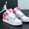 Fit Sporting Goods Air Jordan 1 Mid White/Metallic Platinum-Dynamic Pink 555112-109 For Sale