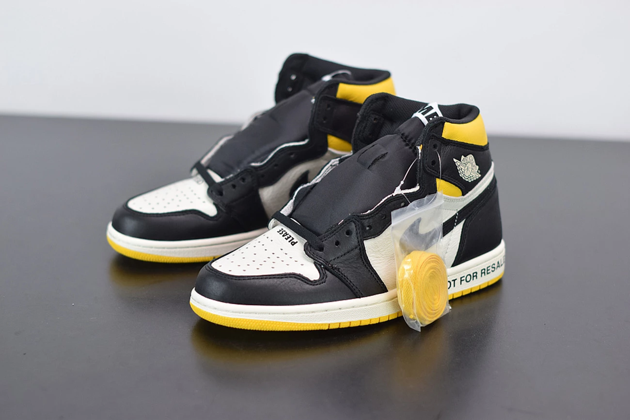 Fit Sporting Goods Air Jordan 1 Retro High OG NRG “Not For Resale” Sail/Black-Varsity Maize 6 Fit Sporting Goods Air Jordan 1 Retro High OG NRG “Not For Resale” Sail/Black-Varsity Maize - Image 4