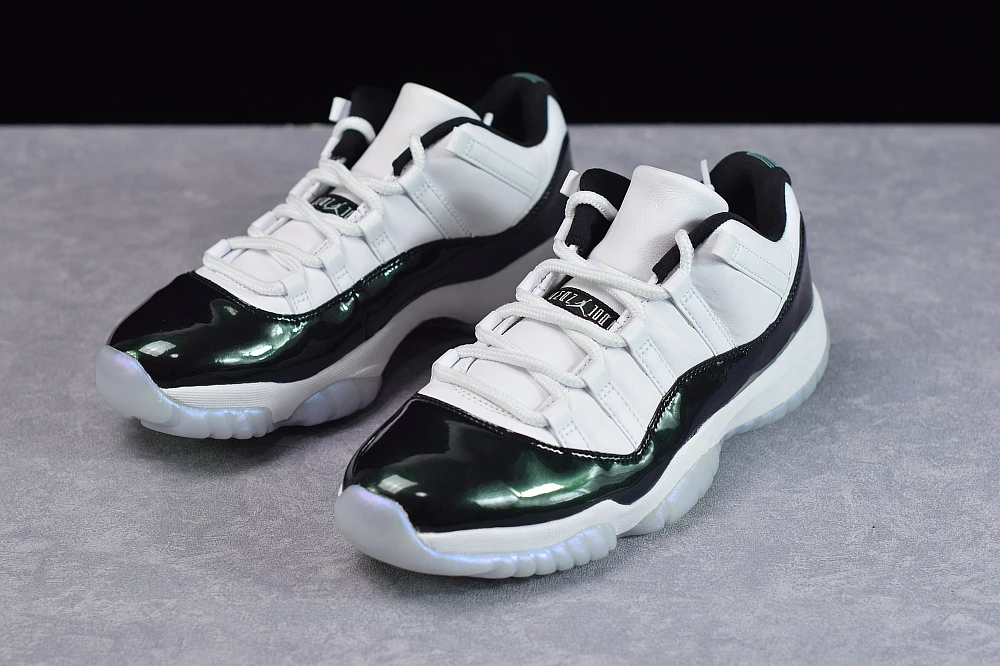 Fit Sporting Goods Air Jordan 11 Low “Easter” White/Emerald Rise-Black 528895-145 7 Fit Sporting Goods Air Jordan 11 Low “Easter” White/Emerald Rise-Black 528895-145 - Image 5