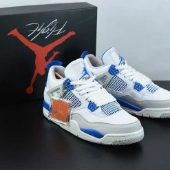 Fit Sporting Goods Air Jordan 4 OG White/Neutral Grey-Military Blue 308497-105