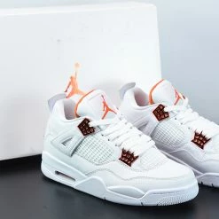 Fit Sporting Goods Air Jordan 4 “Orange Metallic” White/Total Orange-Metallic Silver
