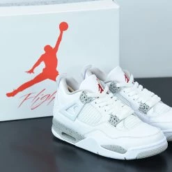 Fit Sporting Goods Air Jordan 4 “White Oreo” White/Tech Grey-Black-Fire Red CT8527-100
