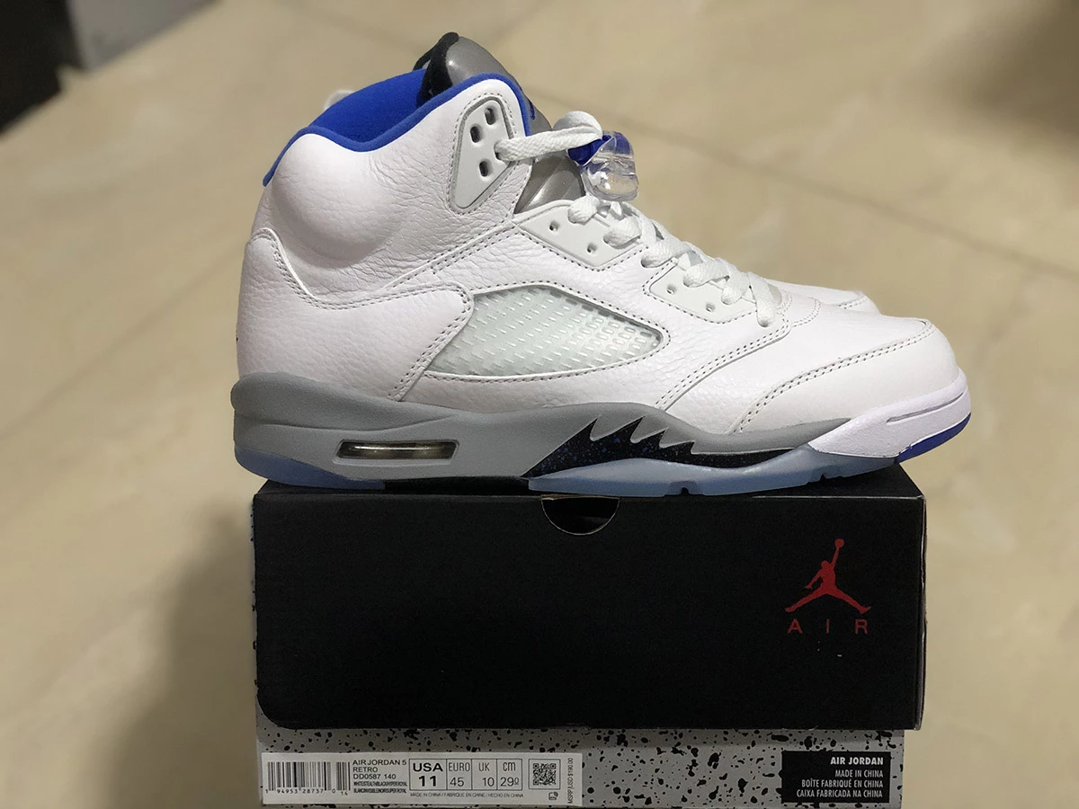 Fit Sporting Goods Air Jordan 5 Retro White/Stealth-Black-Hyper Royal DD0587-140 16 Fit Sporting Goods Air Jordan 5 Retro White/Stealth-Black-Hyper Royal DD0587-140 - Image 14