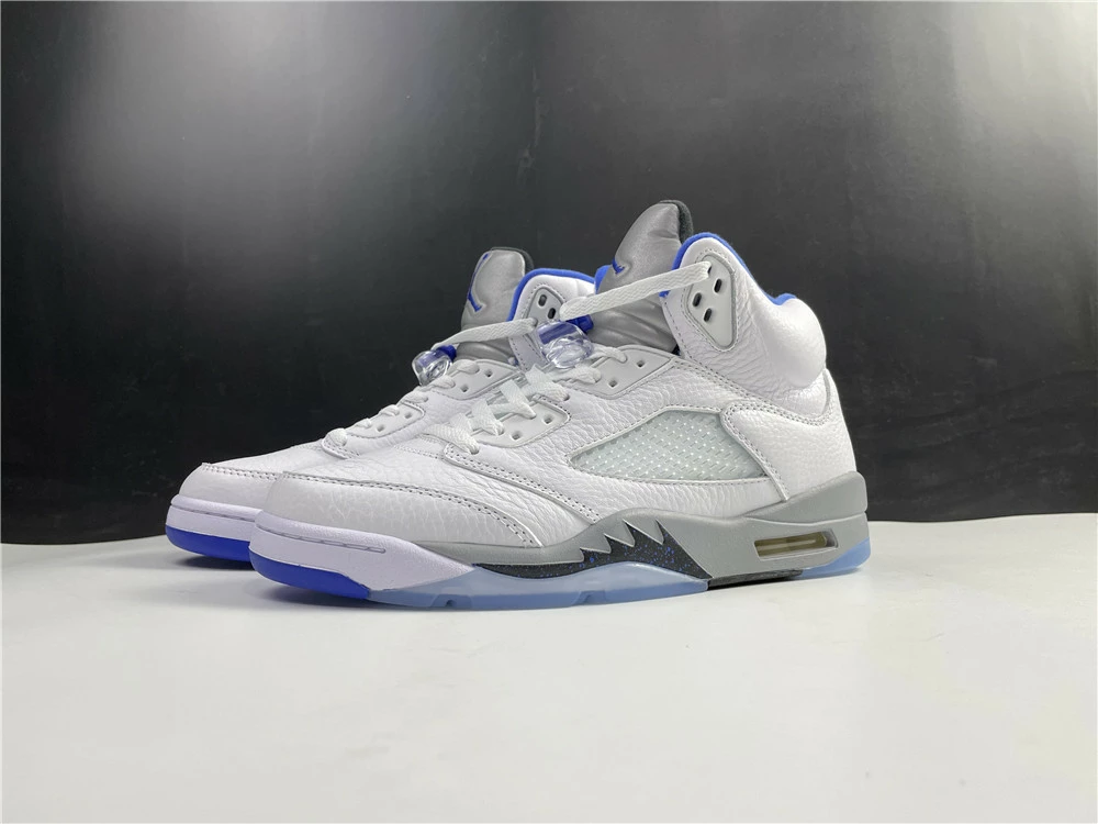 Fit Sporting Goods Air Jordan 5 Retro White/Stealth-Black-Hyper Royal DD0587-140 5 Fit Sporting Goods Air Jordan 5 Retro White/Stealth-Black-Hyper Royal DD0587-140 - Image 3