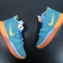 Fit Sporting Goods Concepts X Nike Kyrie 7 Teal Blue/Light Blue-Orange-Metallic Gold 14 Fit Sporting Goods Concepts X Nike Kyrie 7 Teal Blue/Light Blue-Orange-Metallic Gold -Fit Sporting Goods Sales Store Concepts x Nike Kyrie 7 Teal Blue Light Blue Orange Metallic Gold 3 1