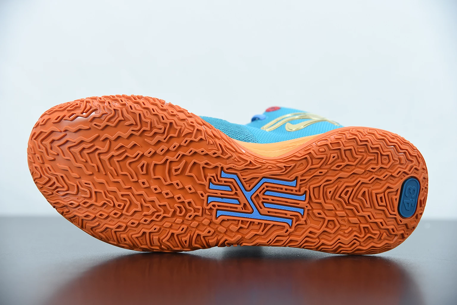 Fit Sporting Goods Concepts X Nike Kyrie 7 Teal Blue/Light Blue-Orange-Metallic Gold 10 Fit Sporting Goods Concepts X Nike Kyrie 7 Teal Blue/Light Blue-Orange-Metallic Gold - Image 8