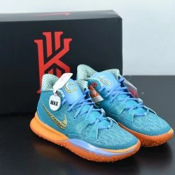 Fit Sporting Goods Concepts X Nike Kyrie 7 Teal Blue/Light Blue-Orange-Metallic Gold