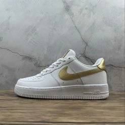 Fit Sporting Goods Nike Air Force 1 Low ’07 LV8 White/White/Metallic Gold DC2181-100
