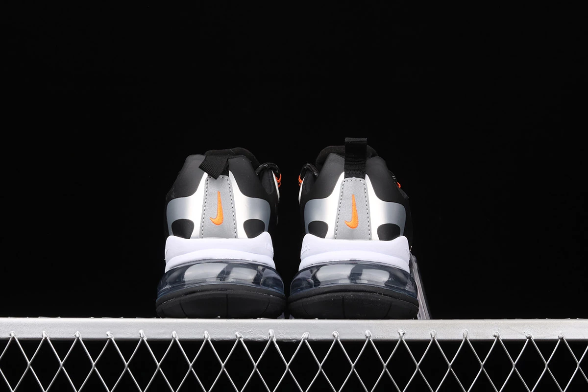 Fit Sporting Goods Nike Air Max 270 React Black Silver Orange CT1834-001 7 Fit Sporting Goods Nike Air Max 270 React Black Silver Orange CT1834-001 - Image 5