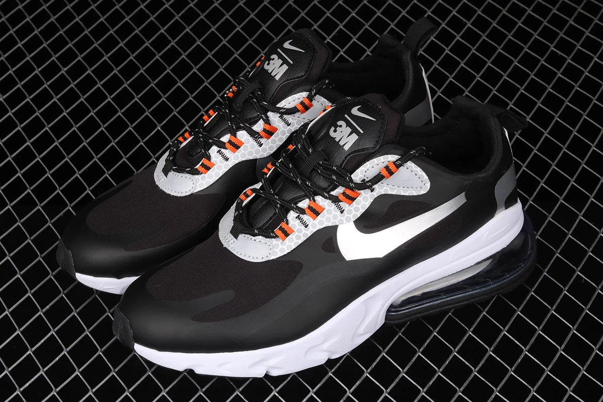 Fit Sporting Goods Nike Air Max 270 React Black Silver Orange CT1834-001 10 Fit Sporting Goods Nike Air Max 270 React Black Silver Orange CT1834-001 - Image 8