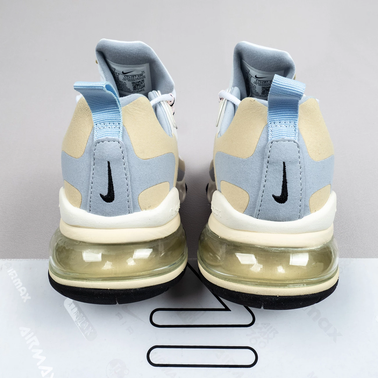 Fit Sporting Goods Nike Air Max 270 React Fossil Ghost CT1287-100 8 Fit Sporting Goods Nike Air Max 270 React Fossil Ghost CT1287-100 - Image 6