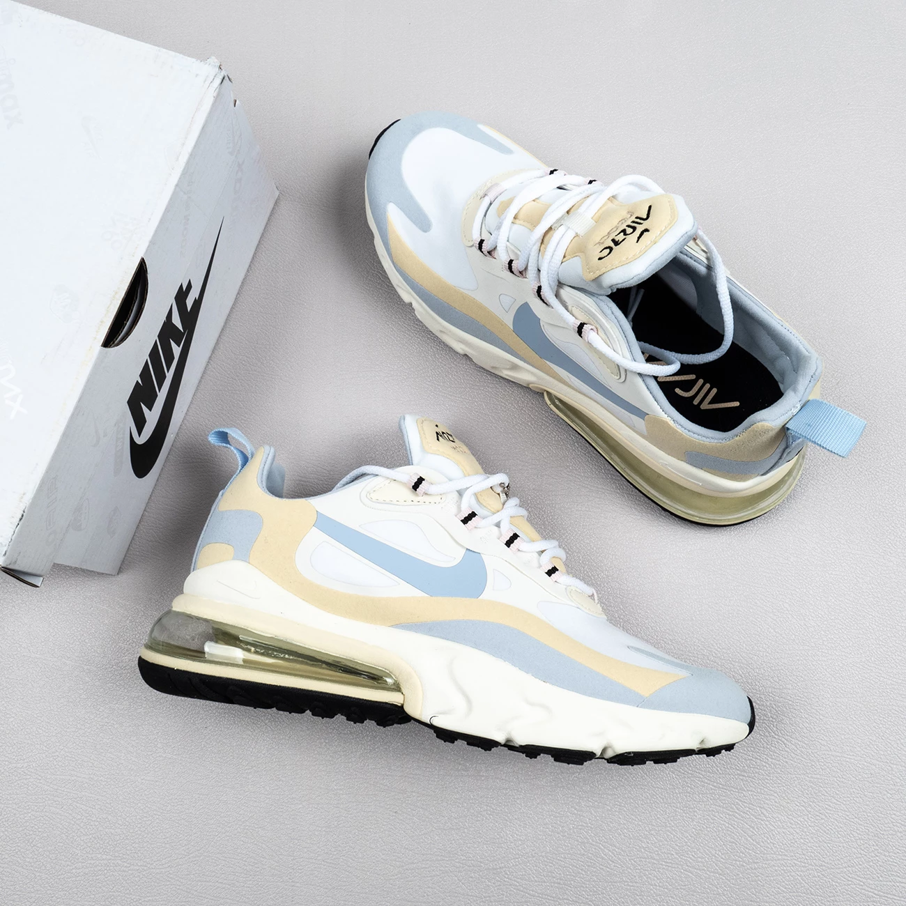 Fit Sporting Goods Nike Air Max 270 React Fossil Ghost CT1287-100 9 Fit Sporting Goods Nike Air Max 270 React Fossil Ghost CT1287-100 - Image 7