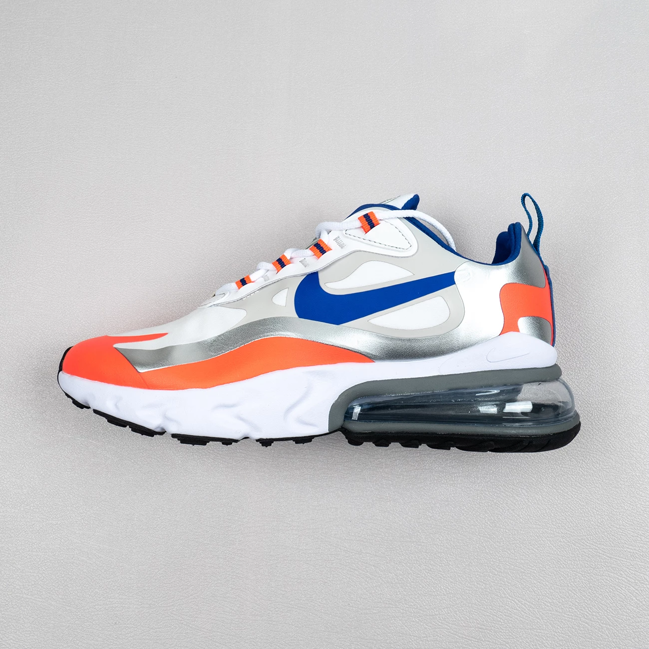 Fit Sporting Goods Nike Air Max 270 React ‘Knicks’ White Silver Orange Blue CW3094-100 4 Fit Sporting Goods Nike Air Max 270 React ‘Knicks’ White Silver Orange Blue CW3094-100 - Image 2