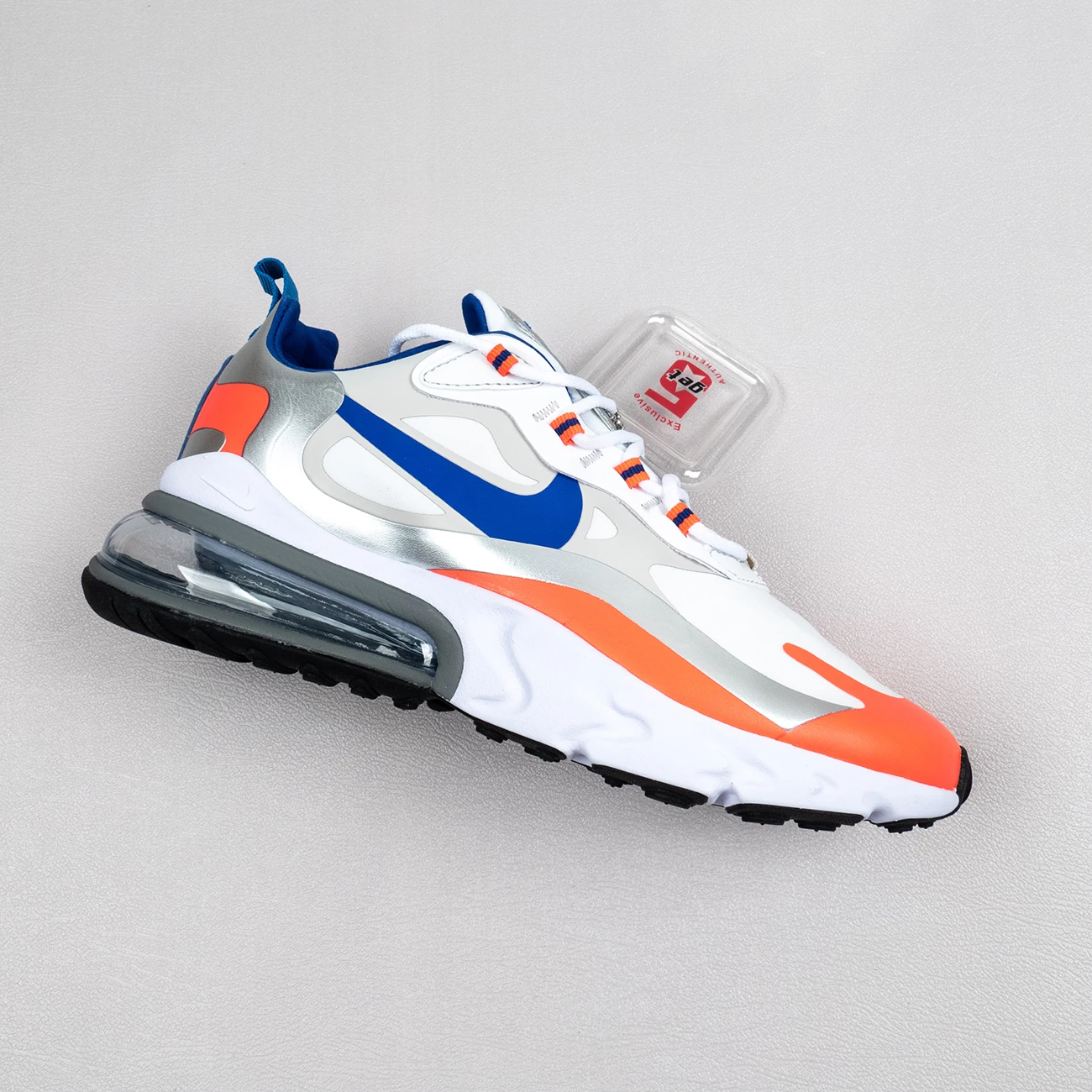 Fit Sporting Goods Nike Air Max 270 React ‘Knicks’ White Silver Orange Blue CW3094-100 3 Fit Sporting Goods Nike Air Max 270 React ‘Knicks’ White Silver Orange Blue CW3094-100