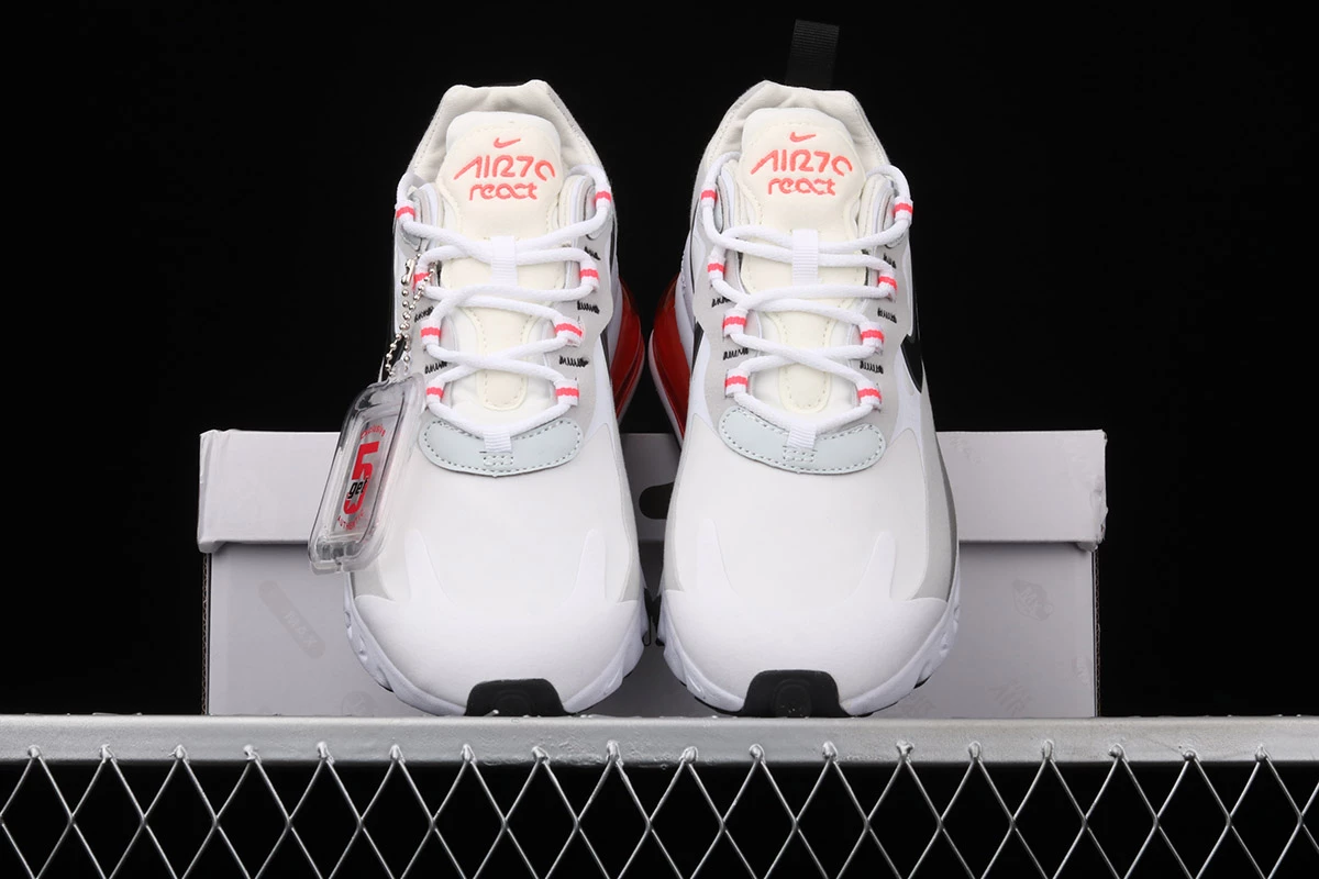 Fit Sporting Goods Nike Air Max 270 React ‘White Crimson Black’ CT1280-100 8 Fit Sporting Goods Nike Air Max 270 React ‘White Crimson Black’ CT1280-100 - Image 6