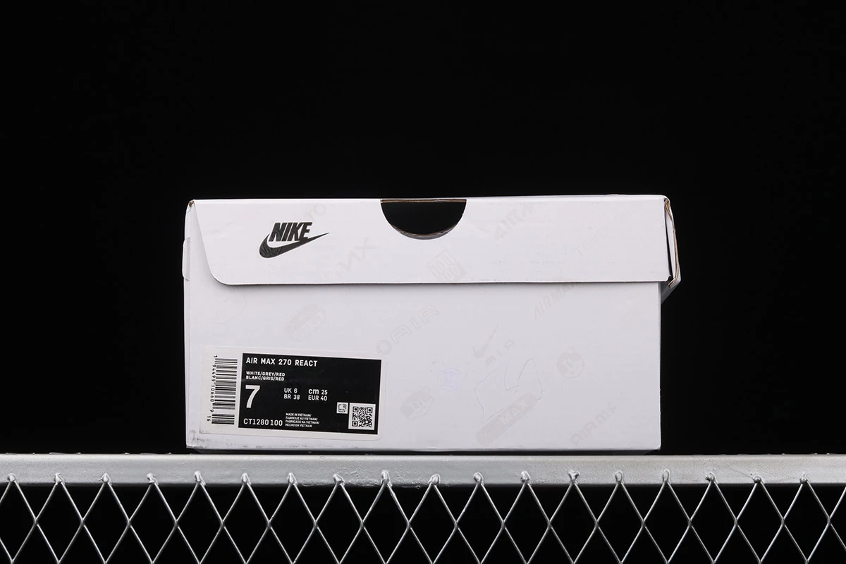Fit Sporting Goods Nike Air Max 270 React ‘White Crimson Black’ CT1280-100 9 Fit Sporting Goods Nike Air Max 270 React ‘White Crimson Black’ CT1280-100 - Image 7