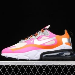 Fit Sporting Goods Nike Air Max 270 React White Orange Pink CT1834-100