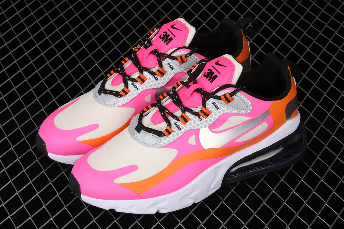 Fit Sporting Goods Nike Air Max 270 React White Orange Pink CT1834-100 10 Fit Sporting Goods Nike Air Max 270 React White Orange Pink CT1834-100 - Image 8