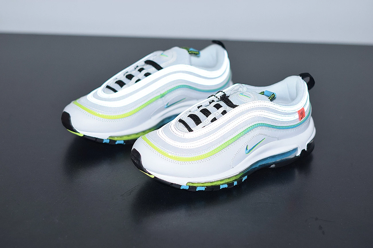 Fit Sporting Goods Nike Air Max 97 “Worldwide” White/Blue Fury-Black-Volt CZ5607-100 8 Fit Sporting Goods Nike Air Max 97 “Worldwide” White/Blue Fury-Black-Volt CZ5607-100 - Image 6