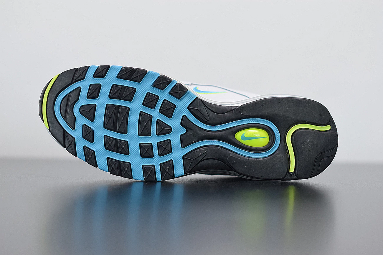 Fit Sporting Goods Nike Air Max 97 “Worldwide” White/Blue Fury-Black-Volt CZ5607-100 10 Fit Sporting Goods Nike Air Max 97 “Worldwide” White/Blue Fury-Black-Volt CZ5607-100 - Image 8