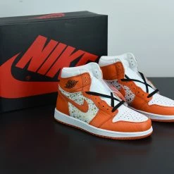 Fit Sporting Goods Supreme X Air Jordan 1 High Stars College Orange