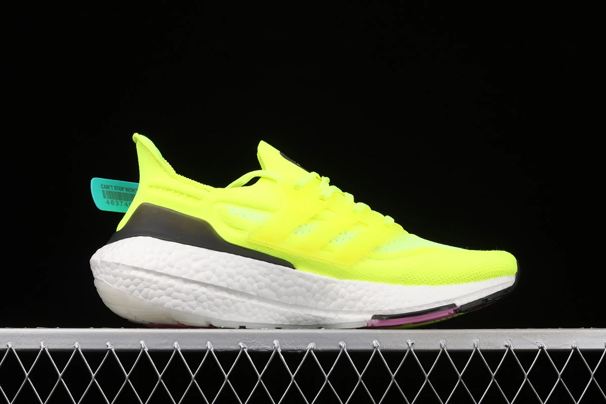 Fit Sporting Goods Adidas Ultra Boost 2021 Solar Yellow/White-Screaming Pink FY0373 4 Fit Sporting Goods Adidas Ultra Boost 2021 Solar Yellow/White-Screaming Pink FY0373 - Image 2