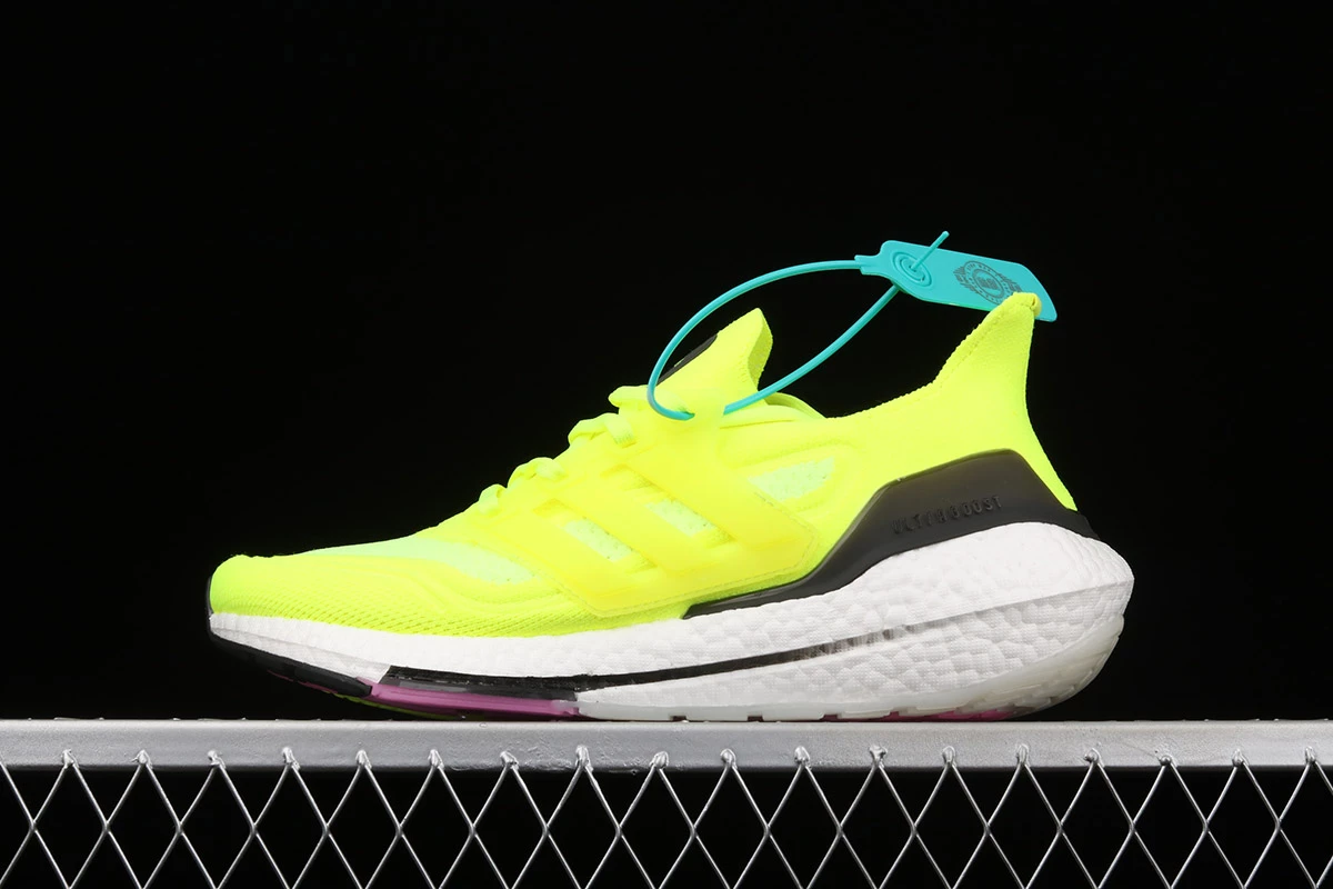 Fit Sporting Goods Adidas Ultra Boost 2021 Solar Yellow/White-Screaming Pink FY0373 3 Fit Sporting Goods Adidas Ultra Boost 2021 Solar Yellow/White-Screaming Pink FY0373